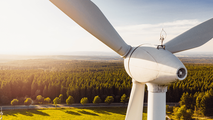 sustainability and net zero - a wind turbine