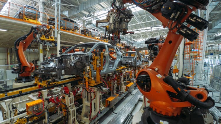 Example image of robotic car manufacturing