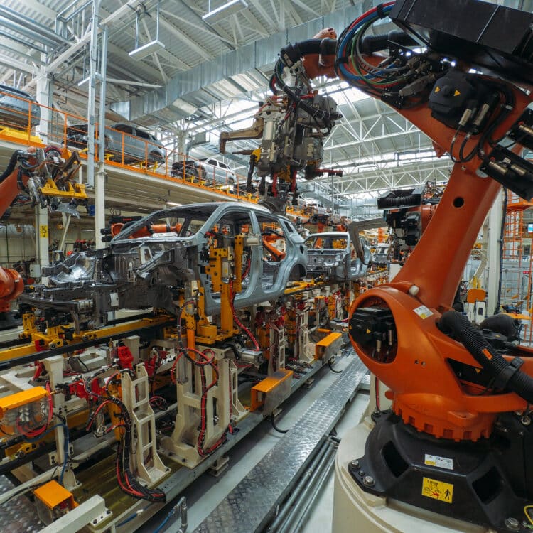 Example image of robotic car manufacturing