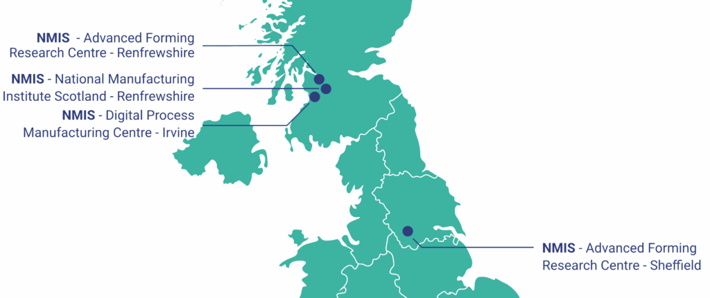 NMIS Map of centres in the UK